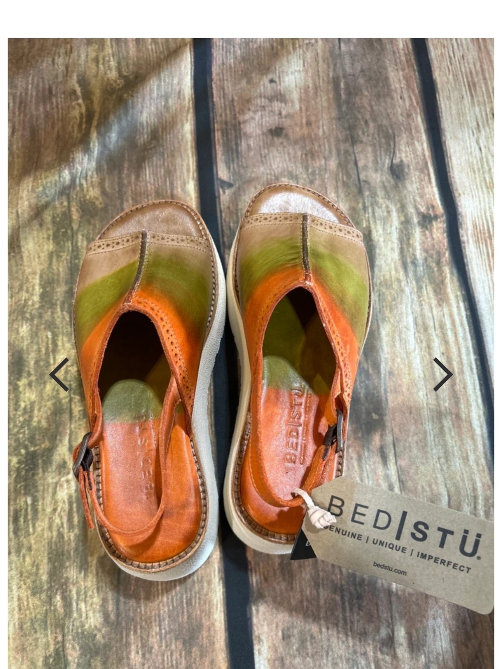 Womans Brand New Size 8.5 Bed|Stu LIBRARY MELON ID SANDALS. PLATFORM SANDAL 🤩 - Picture 2 of 16